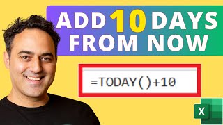 Add 10 Days From Today in Microsoft Excel [upl. by Shauna]