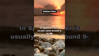 Why Spaniards Eat Dinner Late  Culture Fact shorts [upl. by Ymmas]