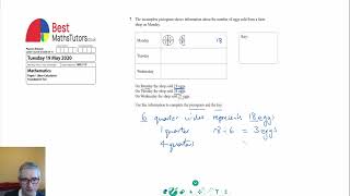 Pictograms GCSE Maths Edexcel foundation Paper 1 May 2020 Question 7 [upl. by Ailedamla]