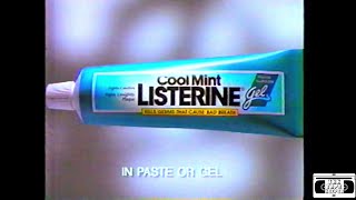 Cool Mint Listerine Gel Toothpaste Commercial  1996 [upl. by Tegdig]