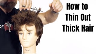 How to Thin Out Thick Hair  TheSalonGuy [upl. by Sarah]