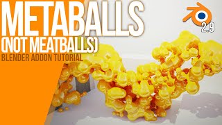 How to work with METABALLS  Blender 290  Tutorial [upl. by Nodnarg539]