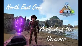 ARK SURVIVAL EVOLVED  THE ISLAND  NORTH EAST CAVE WALKTHROUGH AND ARTIFACT OF THE DEVOURER [upl. by Volpe]