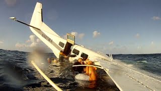 Cessna Engine Failure and Ditching in Ocean Filmed From Inside HD [upl. by Constantia]