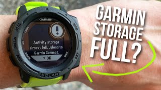 Garmin Activity Storage Almost Full    what to do [upl. by Ethelyn]