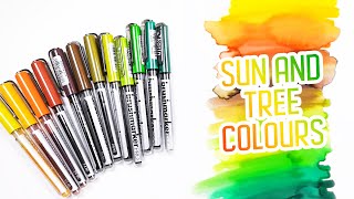 KARIN Brushmarker PRO SUN AND TREE Set Tutorial [upl. by Icam700]