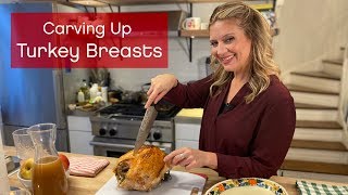 How to Carve Turkey Breasts – Its Easy AF [upl. by Jea115]