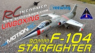 FREEWING 90mm F104 STARFIGHTER UNBOXING By RCINFORMER [upl. by Silvan]