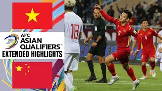 Vietnam vs China Extended Highlights  AFC Asian Qualifiers  CBS Sports Golazo [upl. by Codi]