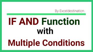 Excel IF AND Function with Multiple Criteria  Excel Formula Tutorial [upl. by Sidwell]