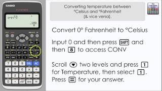 Convert temperature between Celsius amp Fahrenheit on Casio Classwiz fx991EX Calculator scales [upl. by Ibbie36]