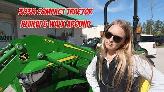 John Deere 3038E Compact Tractor Review and Walkaround [upl. by Lirbij368]