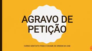 PRÁTICA TRABALHISTA  AGRAVO DE PETIÇÃO [upl. by Iney]