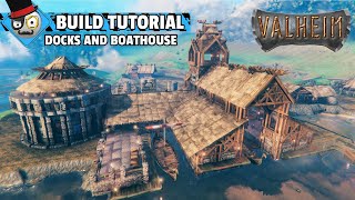 Valheim  How to Build a Dock and Boathouse  My most Detailed Building Guide [upl. by Oringa]