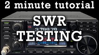 2 Minute Tutorial Icom 7300 SWR Testing [upl. by Rider]