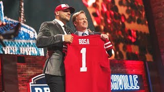 WATCH 49ers Select DL Nick Bosa No 2 Overall in the 2019 NFL Draft [upl. by Eybba428]