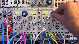 2x Mutable Instruments Marbles self modulations Jazzy off grid percussion in eurorack modular [upl. by Heiney]