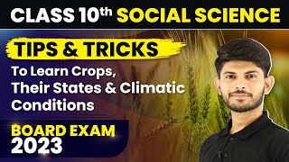 Tips amp Tricks to Learn Crops Their States amp Climatic Conditions  Class 10 SST 202223 [upl. by Aronoff458]