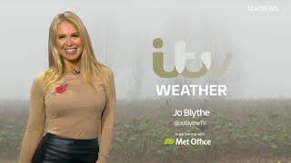 Jo Blythe ITV Weather 7th November 2024 AM [upl. by Lahcim524]