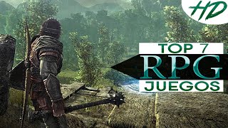 TOP 7  Mejores JUEGOS RPG de POCOS REQUISITOS para PC [upl. by Bacchus361]