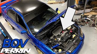 INSTALLING A PERRIN BLOW OFF VALVE ON THE WRX TURBO NOISES [upl. by Renee]