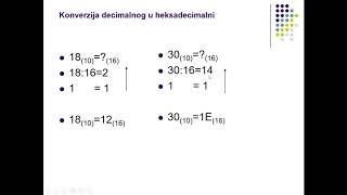 Brojni sistemi binarni oktalni decimalni i heksadecimalni konverzije [upl. by Clerk]