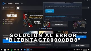 Solución al Error quotBLZBNTAGT00000BB8quot de BattleNet  WARZONECOLD WAR Sin necesidad de Reinstalar [upl. by Lyudmila]