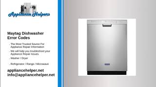 Maytag Dishwasher Error Codes [upl. by Arodal]