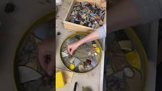 Mosaic art project using broken ceramics Make a tray [upl. by Kcin83]