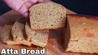 Eggless Wheat Bread Recipe Without Oven  Atta Bread  Brown Bread  Whole Wheat Bread by Food Code [upl. by Haraf]