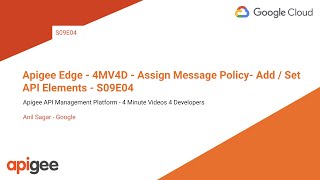 Apigee Edge  4MV4D  Assign Message Policy Add  Set API Elements  S09E04 [upl. by Ahsiekahs]