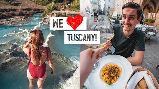 Incredible Spots in TUSCANY Blue Thermal Baths  Trying Tuscan Pasta in Pitigliano [upl. by Yetnom]