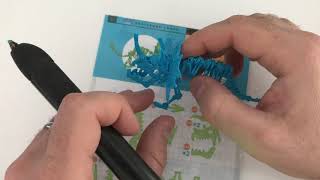 How to Doodle a DINOSAUR with a 3D Pen  3Doodler Create or 3Doodler Start [upl. by Nawuj459]