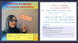 Teorema di Lagrange su funzione parametrica [upl. by Agnew]