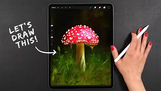 Draw a Realistic 🍄 My Procreate Digital Art Technique [upl. by Mcnalley]