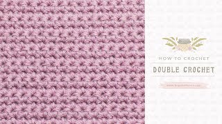 How To Crochet A Double Crochet UK Terms  Easy Tutorial by Hopeful Honey [upl. by Akehsar]