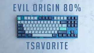 Evil Origin 80  Tsavorite Switches  Alu Plate  ASMR Sound Test [upl. by Kellia696]