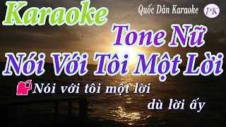 Karaoke Nói Với Tôi Một Lời Bossa Nova  Tone Nữ Fa Thứ Fm  Quốc Dân Karaoke [upl. by Hadeis]