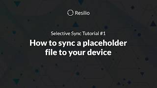 Resilio Selective Sync Tutorial 1 [upl. by Naek]