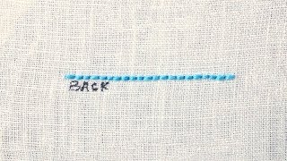 How to Back Stitch [upl. by Neirol]