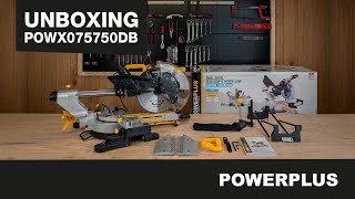 POWERPLUS  POWX075750DB verstekzaag Unboxing [upl. by Yborian296]