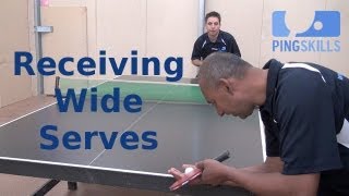 Returning a Leftys Wide Table Tennis Serve [upl. by Aralc603]