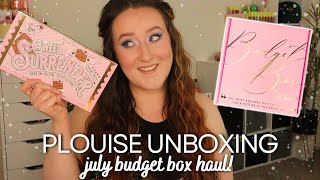 PLOUISE JULY BUDGET BOX HAUL  Unboxing Monthly Makeup Subscription Box NEW Eyeshadow Palette [upl. by Fachan827]