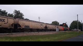 CSX leads Standish Grain Empties on LSRC  8282024 [upl. by Mann]