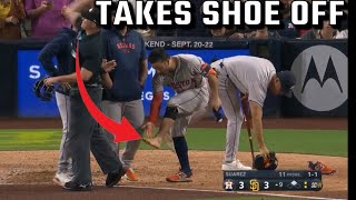 Umpire EJECTS Jose Altuve For Taking His Shoe Off [upl. by Eddina]