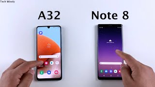 SAMSUNG A32 vs Note 8 Speed Test [upl. by Spancake253]