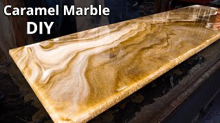 Caramel Marble How I made My Own Countertop for Much Less  Stone Coat Epoxy [upl. by Hein]