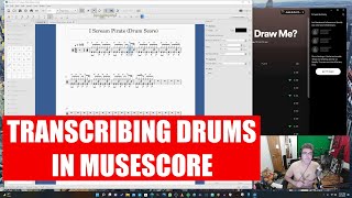 How to transcribe drums in Musescore  Free music notation software [upl. by Airahcaz]