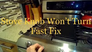 ✨ GAS STOVE BURNER KNOB  WON’T TURN FAST FIX ✨ [upl. by Evangelist]