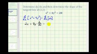 Ex 1 Implicit Differentiation [upl. by Udelle]